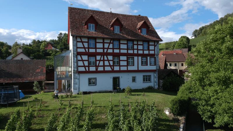 Schloss Thayngen - Weinberge und Landschaft