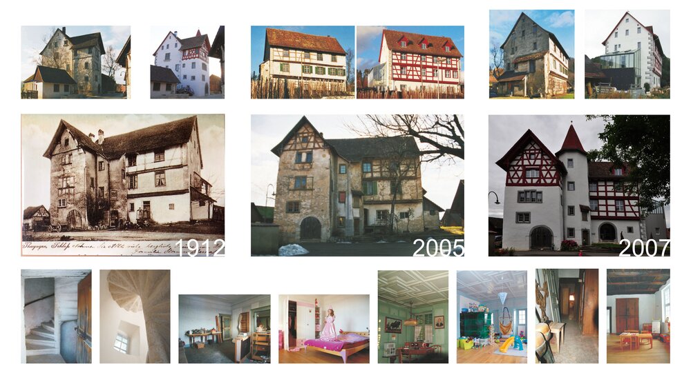 Schloss Thayngen - Historische Ansicht des barocken Schlosses aus dem 17. Jahrhundert